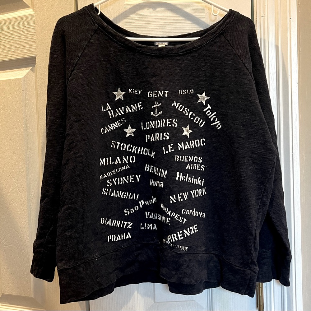 J.Crew women’s large top. Made of a thicker cotton material.